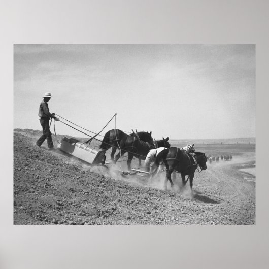 Poster Bâtiment de barrage : 1936 (Devant)