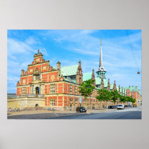 Poster Bâtiment de la Bourse, Copenhague, Danemark