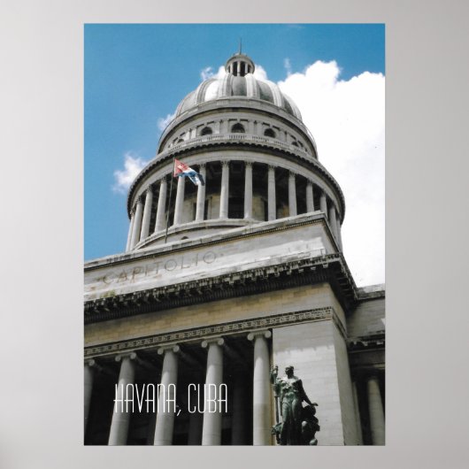 Poster Bâtiment de la Capitol à La Havane Cuba Souvenir (Devant)