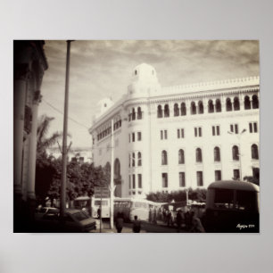 Poster Bâtiment de la poste d'Alger Algérie vintage