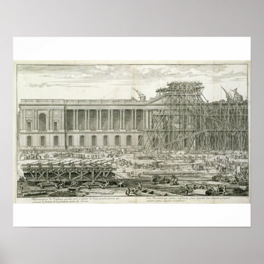 Poster Bâtiment de l'entrée principale du Louvre, Paris (Devant)