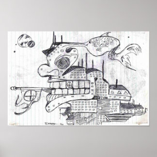 Poster Bâtiment de poissons de guerre