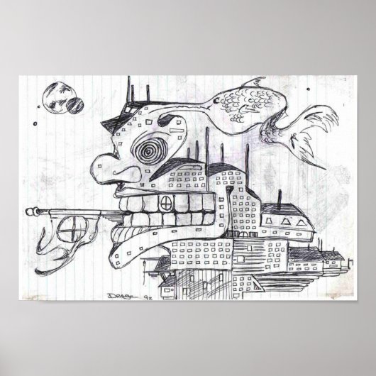 Poster Bâtiment de poissons de guerre (Devant)