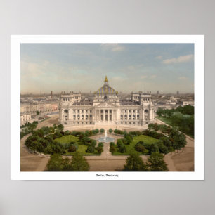 Poster Bâtiment de Reichstag, Berlin Allemagne