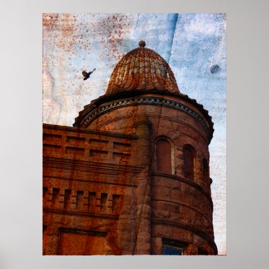 Poster Bâtiment de rouille Art numérique (Devant)