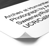 Poster Bâtiment des humanités, mars 1966 par Ansel Adams (Coin)