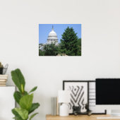 Poster Bâtiment du Capitole depuis le parc Bartholdi (Bureau à domicile)