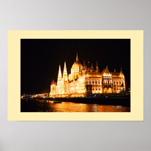 Poster Bâtiment du Parlement à Budapest (Devant)