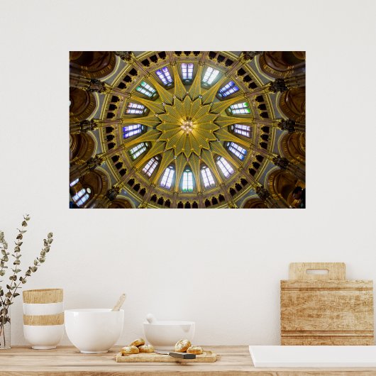 Poster Bâtiment du Parlement Dôme intérieur (Cuisine)