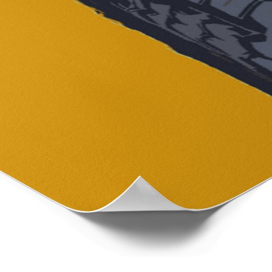 Poster Bâtiment en fer plat (Coin)