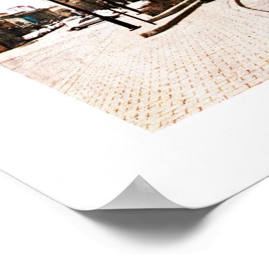 Poster Bâtiment en fer plat de Toronto sur Front street (Coin)