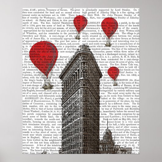 Poster Bâtiment en fer plat et ballons rouges à air chaud (Devant)