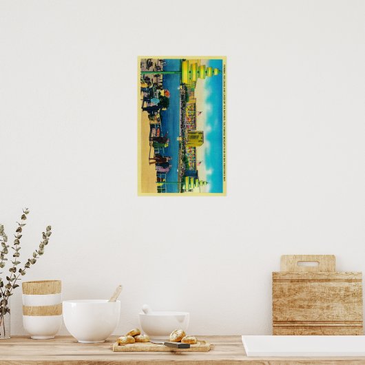 Poster Bâtiment fédéral et lacs des Nations (Cuisine)