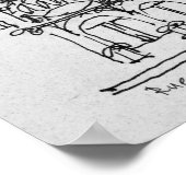 Poster Bâtiment Haussmann | Rue de Rennes, Paris (Coin)