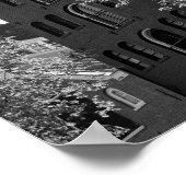 Poster Bâtiment historique noir et blanc à Amsterdam (Coin)