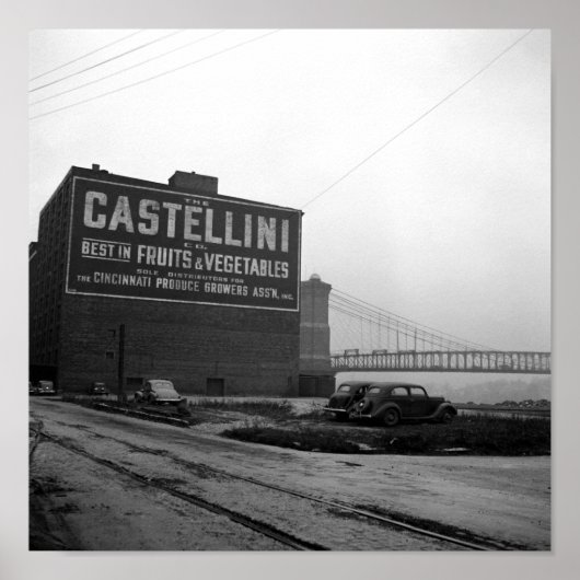 Poster Bâtiment Industriel À Cincinnati - 1938 (Devant)