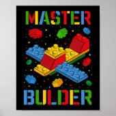 Poster Bâtiment Master Builder pour enfants Blocs Constru (Devant)