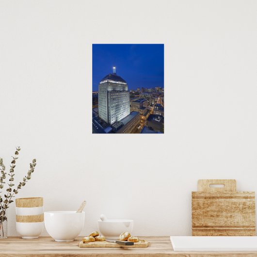 Poster Bâtiment Old John Hancock avec Boston dans (Cuisine)