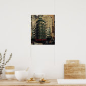 Poster Bâtiment vert San Francisco North Beach (Cuisine)