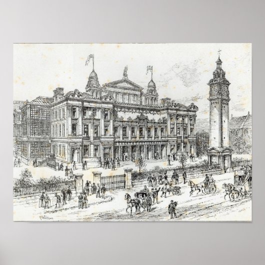 Poster Bâtiments aménagés du Palais du Peuple (Devant)