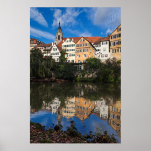 Poster Bâtiments bordent la rivière   Allemagne
