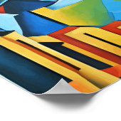 Poster Bâtiments Cityscape Abstraits Gratte-ciel Art (Coin)