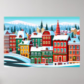 Poster Bâtiments colorés (Devant)