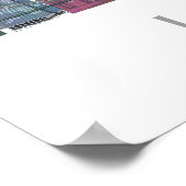 Poster Bâtiments couleur Skyline de Londres (Coin)