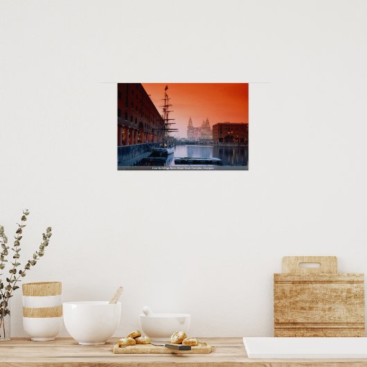 Poster Bâtiments de foie du complexe Albert Dock, Liverpo (Cuisine)