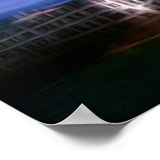 Poster Bâtiments de nuit style effet numérique "impressio (Coin)