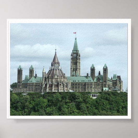 Poster Bâtiments du Parlement du Canada (Devant)