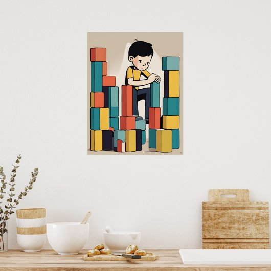 Poster Bâtiments - Jouets pour enfants (Cuisine)