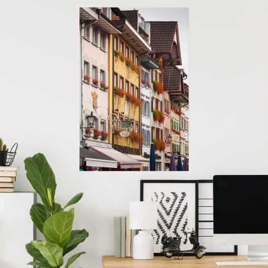 Poster Bâtiments le long de Kaiserstrasse (Bureau à domicile)