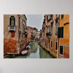 Poster Bâtiments le long des canaux de Venise