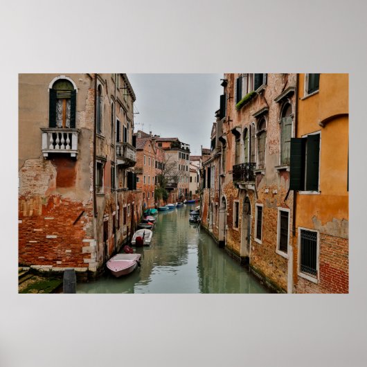 Poster Bâtiments le long des canaux de Venise (Devant)