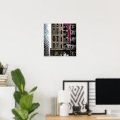 Poster Bâtiments urbains abandonnés avec graffiti (Bureau à domicile)