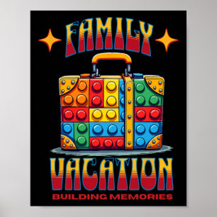 Poster Bâtir des briques Vacances familiales Bâtir des so