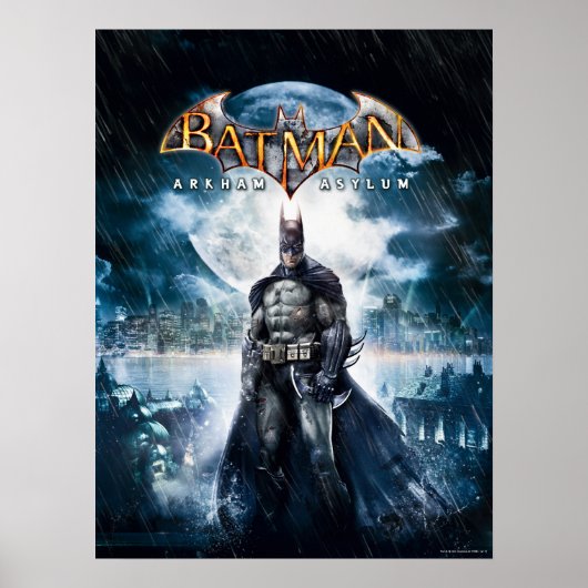 Poster Batman : Arkham Asylum | Art de la couverture de j (Devant)