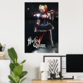 Poster Batman Arkham Knight | Harley Quinn avec chauve-so (Bureau à domicile)