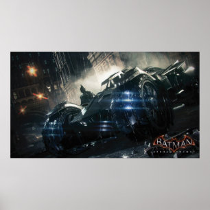 Poster Batman Avec Batmobile Dans La Pluie