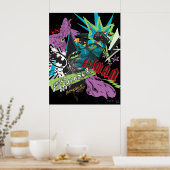 Poster Batman Caped Crusader Neon Collage (Cuisine)