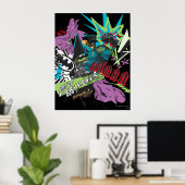 Poster Batman Caped Crusader Neon Collage (Bureau à domicile)