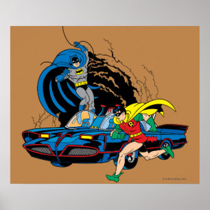 Poster Batman Et Robin Dans Batcave
