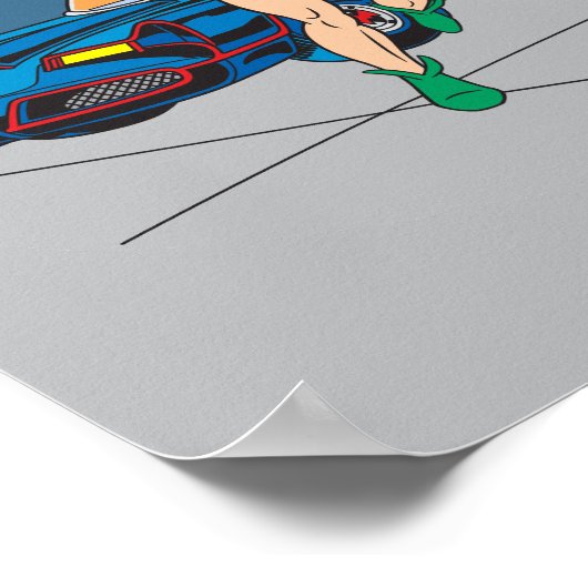 Poster Batman Et Robin En Course (Coin)