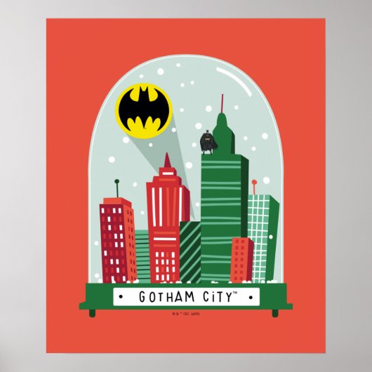 Poster Batman Gotham City™ - Graphique du Globe des neige (Devant)