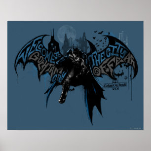 Poster Batman Gotham City Paint Drip Graphic