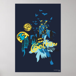 Poster Batman Gotham Guardian Notebook Sketch