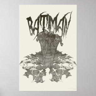 Poster Batman Graphisme Nouveau crayon Croquis logo bei