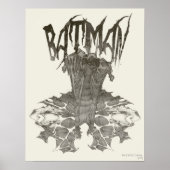 Poster Batman | Graphisme Nouveau crayon Croquis logo bei (Devant)