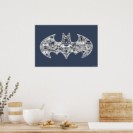 Poster Batman Icon Doodle Art (Cuisine)